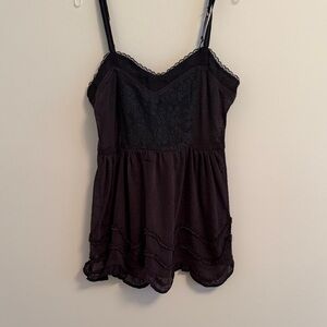 Aeropostale Black Lace Detail Camisole